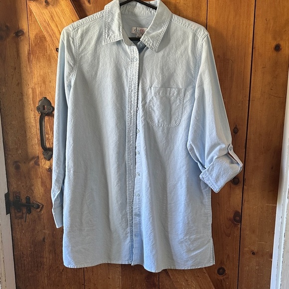 d. jeans Light Blue Casual Button Down Shirt - Picture 3 of 5